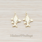 PD.939 // Cute Fish Crucian Carp Pendant, 2 Pc