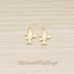 PD.939 // Cute Fish Crucian Carp Pendant, 2 Pc
