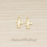PD.939 // Cute Fish Crucian Carp Pendant, 2 Pc