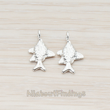 PD.939 // Cute Fish Crucian Carp Pendant, 2 Pc