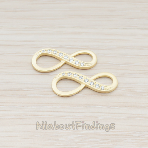 PD.940 // Cubic Zirconia Setting Infinity Pendant, 2 Pc