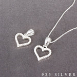 SPD.0070// 925 Silver Heart Cubic Pendant, 1pc / PO62