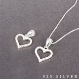 SPD.0070// 925 Silver Heart Cubic Pendant, 1pc / PO62