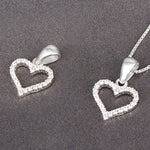 SPD.0070// 925 Silver Heart Cubic Pendant, 1pc / PO62