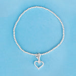 SPD.0070// 925 Silver Heart Cubic Pendant, 1pc / PO62