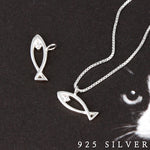 SPD.0071// 925 Silver Cubic Fish Pendant, 1pc / PO63