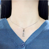 SPD.0120 / 925 Silver Antique Mini Bell Tassle Pendant, 1pc / PO102