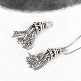 SPD.0121 / 925 Silver Antique Bell Tassle Pendant, 1pc / PO103