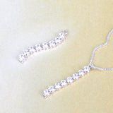 SPD.0122 / 925 Silver Cubic Drop Bar Pendant, 1pc / PO104