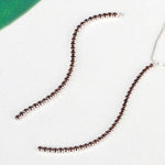 SPD.0125 / 925 Silver Long Wine Cubic Drop Pendant, 1pc / PO107