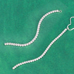 SPD.0126 / 925 Silver Long Crystal Cubic Drop Pendant, 1pc / PO108