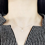 SPD.0128 / 925 Silver Cubic Lock&Key Pendant, 1pc / PO116