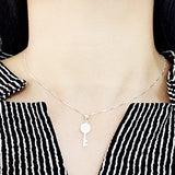 SPD.0131 / 925 Silver Smile Cubic Key Pendant, 1pc / PO119