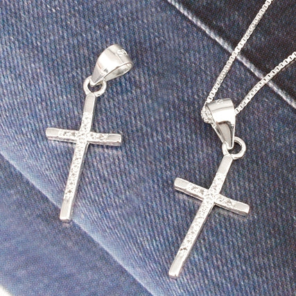 SPD.0133 / 925 Silver Cubic Cross Pendant, 1pc / PO122
