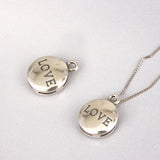 SPD.0138 / 925 Silver Antique Love Circle Pendant, 1pc / PO129