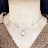 SPD.0138 / 925 Silver Antique Love Circle Pendant, 1pc / PO129