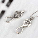 SPD.0176 / 925 Silver Antique Star Hook Pendant, 1pc / PO183
