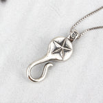 SPD.0176 / 925 Silver Antique Star Hook Pendant, 1pc / PO183