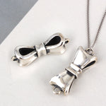 SPD.0180 / 925 Silver Antique Ribbon Connector Pendant, 1pc / PO187