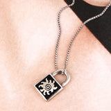 SPD.0182 / 925 Silver Antique Epoxy Sun Lock Pendant, 1pc / PO189