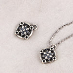 SPD.0183 / 925 Silver Antique Circle Petals Pendant, 1pc / PO192