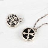 SPD.0185 / 925 Silver Antique Epoxy Arrow Pendant, 1pc / PO194