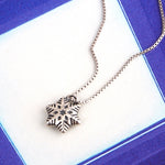 SPD.0187 / 925 Silver Antique Snowflake Cutting Pendant, 1pc / PO196