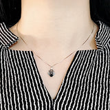 SPD.0188 / 925 Silver Antique Crown Cubic Pendant, 1pc / PO197