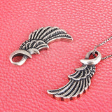 SPD.0189 / 925 Silver Antique Half Wing Pendant, 1pc / PO198