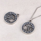 SPD.0190 / 925 Silver Antique Liberty Circle Pendant, 1pc / PO199