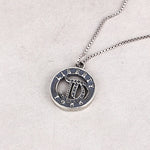 SPD.0190 / 925 Silver Antique Liberty Circle Pendant, 1pc / PO199