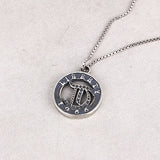 SPD.0190 / 925 Silver Antique Liberty Circle Pendant, 1pc / PO199