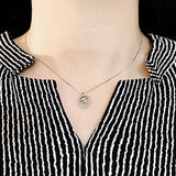 SPD.0190 / 925 Silver Antique Liberty Circle Pendant, 1pc / PO199