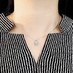 SPD.0192 / 925 Silver Antique Circle Skull Pendant, 1pc / PO204