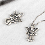 SPD.0195 / 925 Silver Antique Angel Heart Pendant, 1pc / PO208