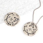 SPD.0204 / 925 Silver Antique Circle Smile Pendant, 1pc / PO223
