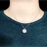 SPD.0204 / 925 Silver Antique Circle Smile Pendant, 1pc / PO223