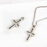 SPD.0209 / 925 Silver Antique Cross Frame Pendant, 1pc / PO234