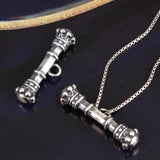 SPD.0211 / 925 Silver Antique Crown Pillar Pendant, 1pc / PO236