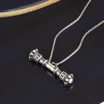 SPD.0211 / 925 Silver Antique Crown Pillar Pendant, 1pc / PO236