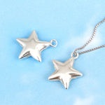 SPD.0213 / 925 Silver Antique Chubby Star Pendant, 1pc / PO239