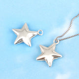 SPD.0213 / 925 Silver Antique Chubby Star Pendant, 1pc / PO239