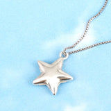 SPD.0213 / 925 Silver Antique Chubby Star Pendant, 1pc / PO239