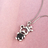 SPD.0214 / 925 Silver Antique Cubic Crown Bear Pendant, 1pc / PO240