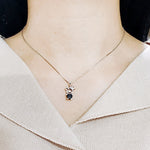 SPD.0214 / 925 Silver Antique Cubic Crown Bear Pendant, 1pc / PO240