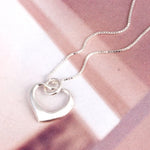 SPD.0246 / 925 Silver Heart Frame Pendant, 1pc / PO278