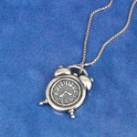 SPD.0258 / 925 Silver Antique Alarm Clock Pendant, 1pc / PO296