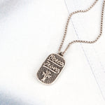 SPD.0259 / 925 Silver Antique Initial Oval Bar Pendant, 1pc / PO297