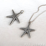 SPD.0061// 925 Silver Antique Starfish Pendant, 1pc / PO311