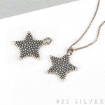 SPD.0056 // 925 Silver Antique Dot Star Pendant, 1pc / PO317